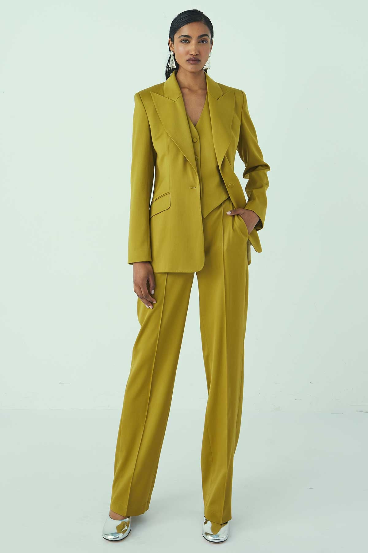 JACKET NO.139 IN ECRU OLIVE