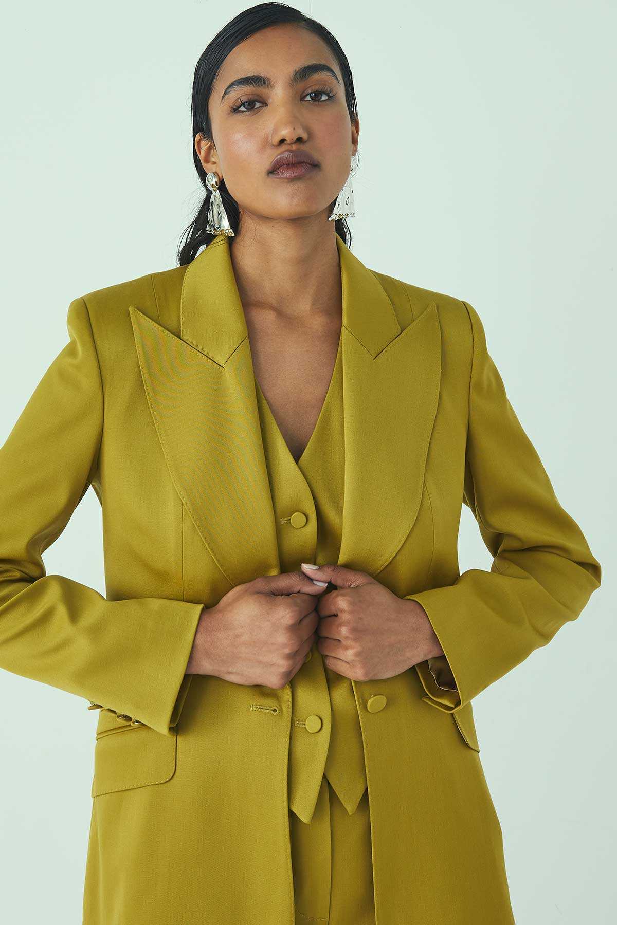 JACKET NO.139 IN ECRU OLIVE