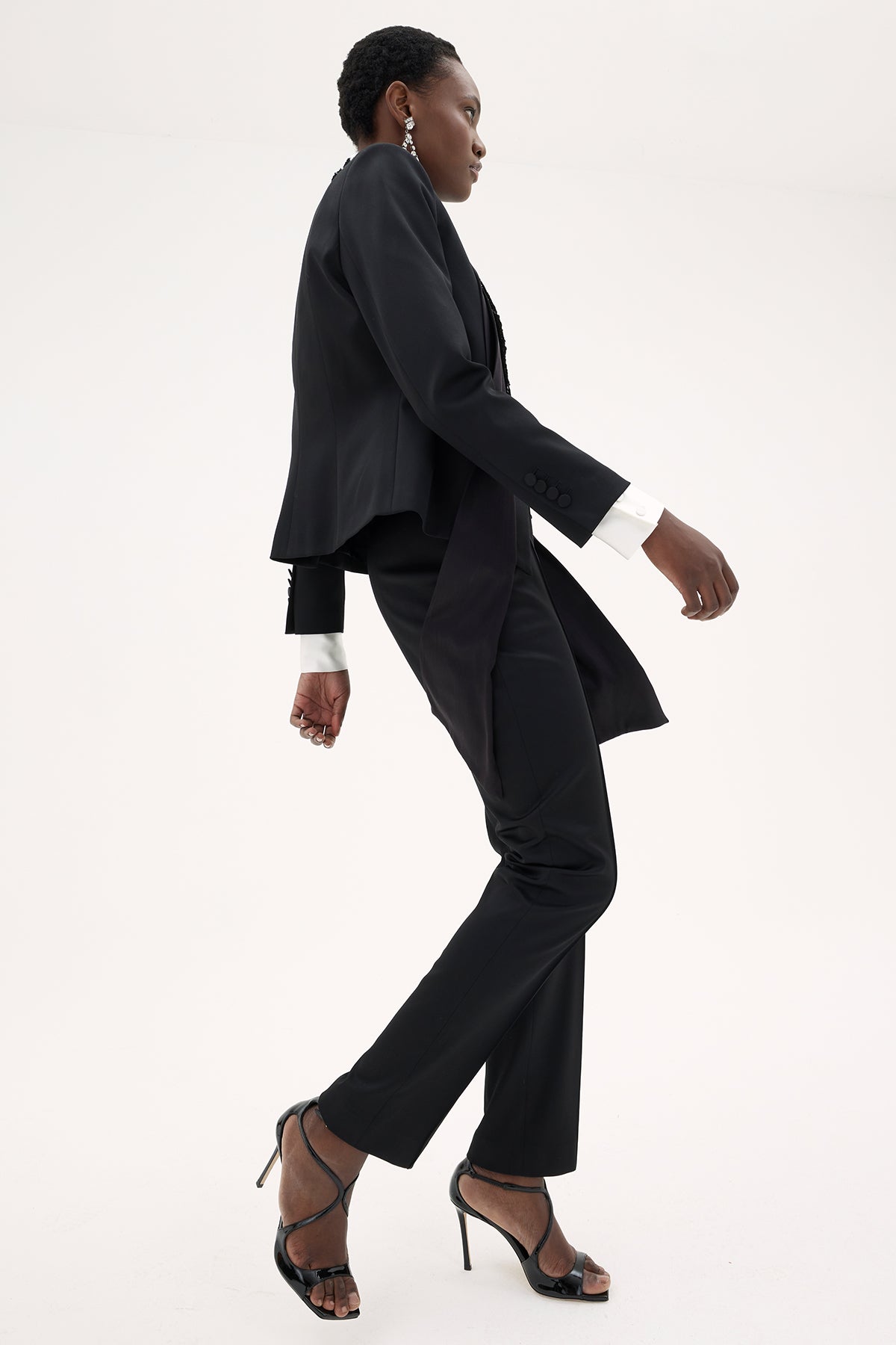SEQUIN EMBELLISHED LAPEL TUXEDO