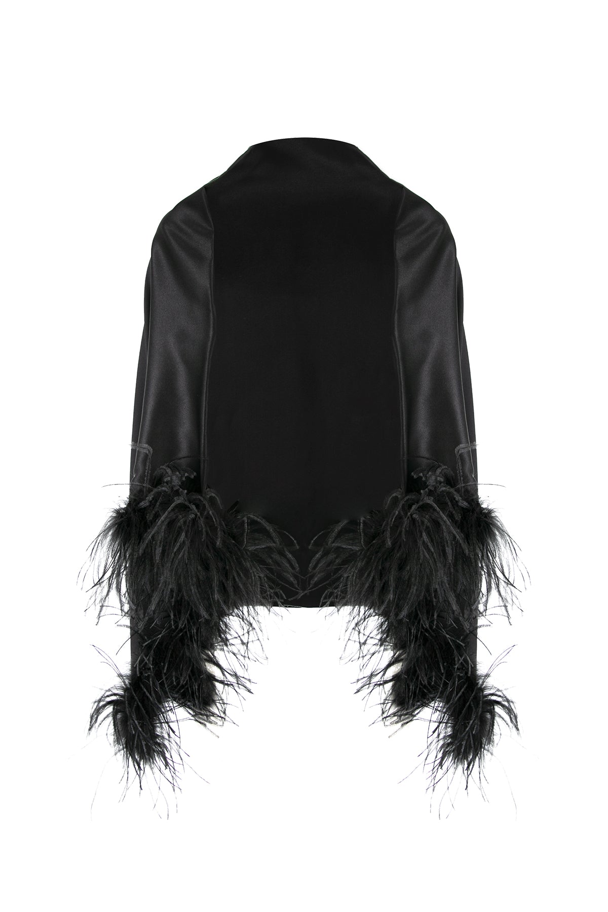 SILK SHAWL WITH OSTRICH FEATHERS