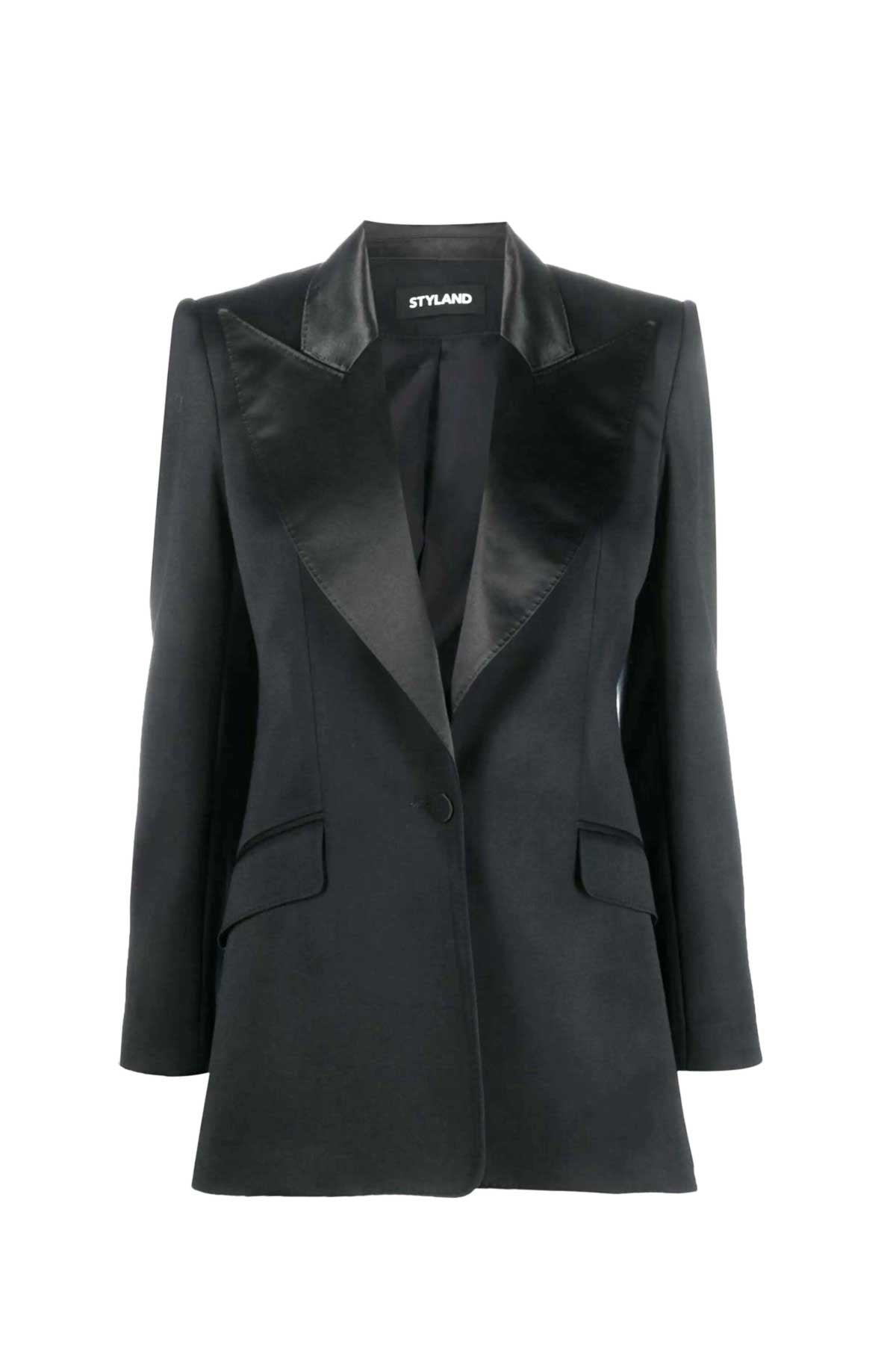JACKET NO.139 IN JET BLACK WITH SATIN LAPELS