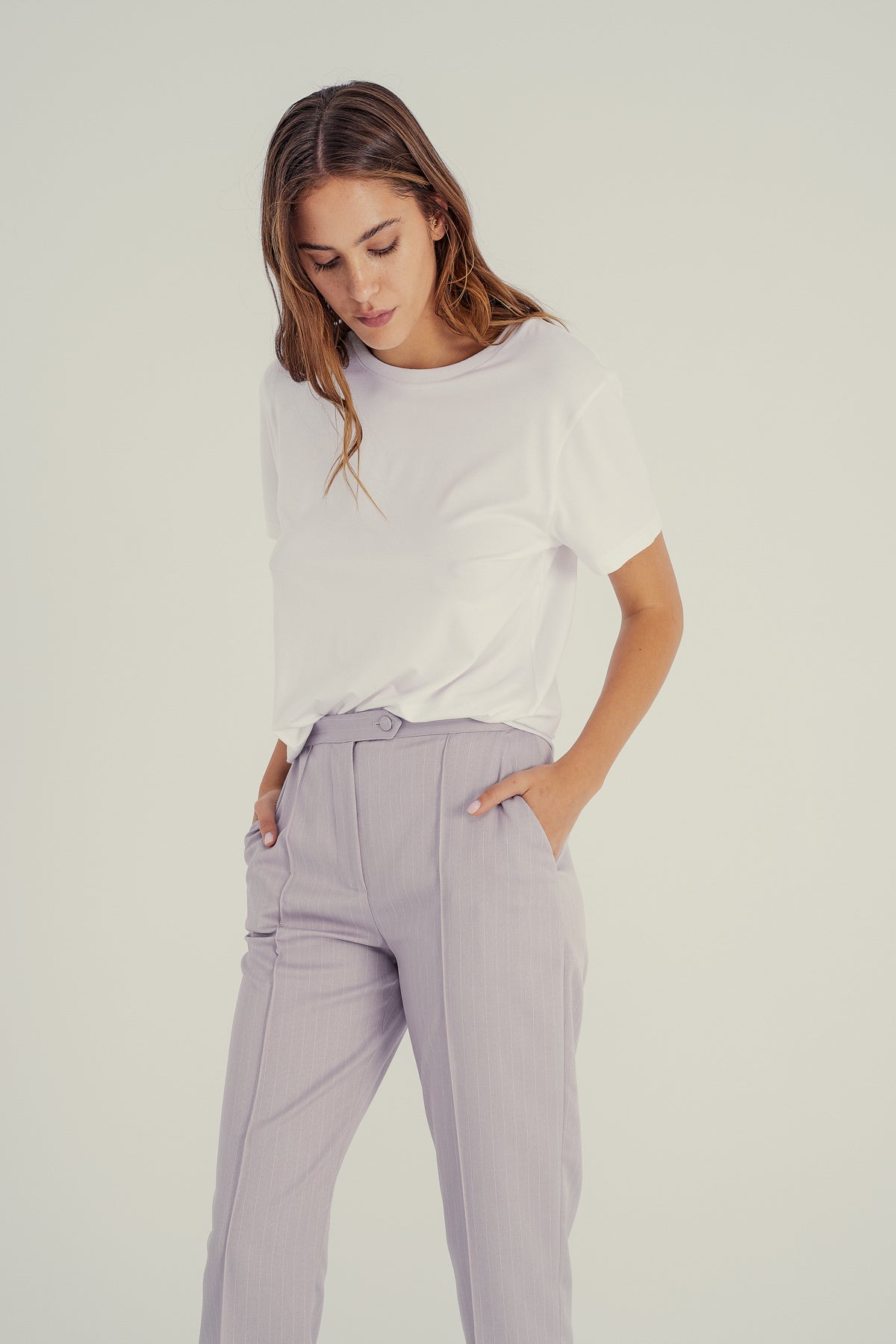 WHITE SOFT JERSEY T-SHIRT