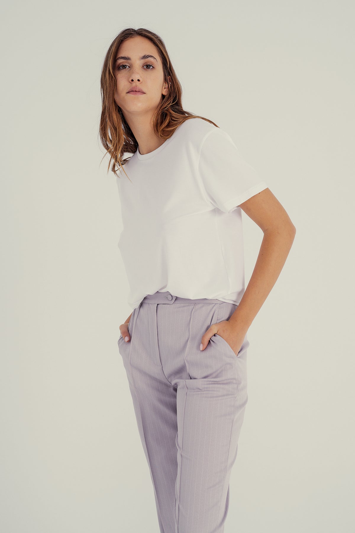 WHITE SOFT JERSEY T-SHIRT