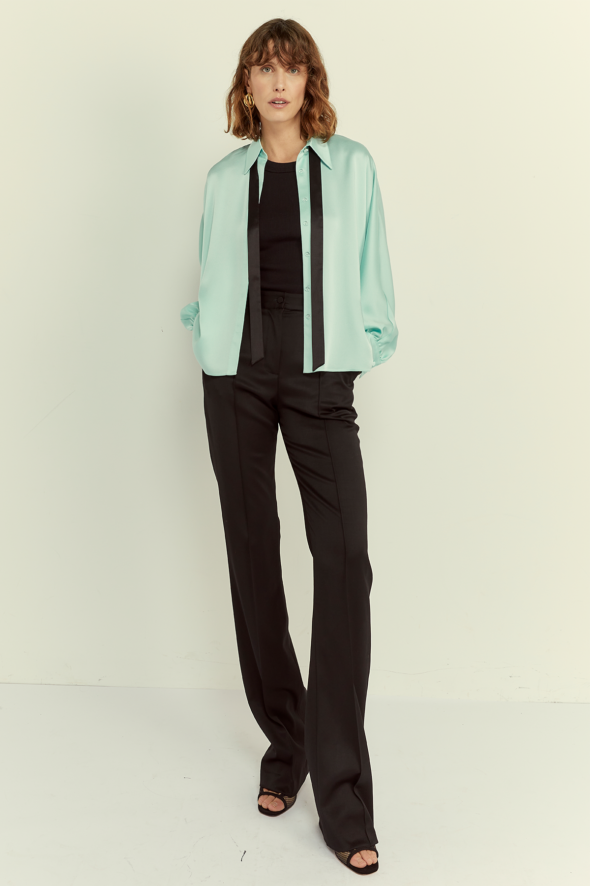 SHIRT NO.394 IN PARAIBA BLUE CADY