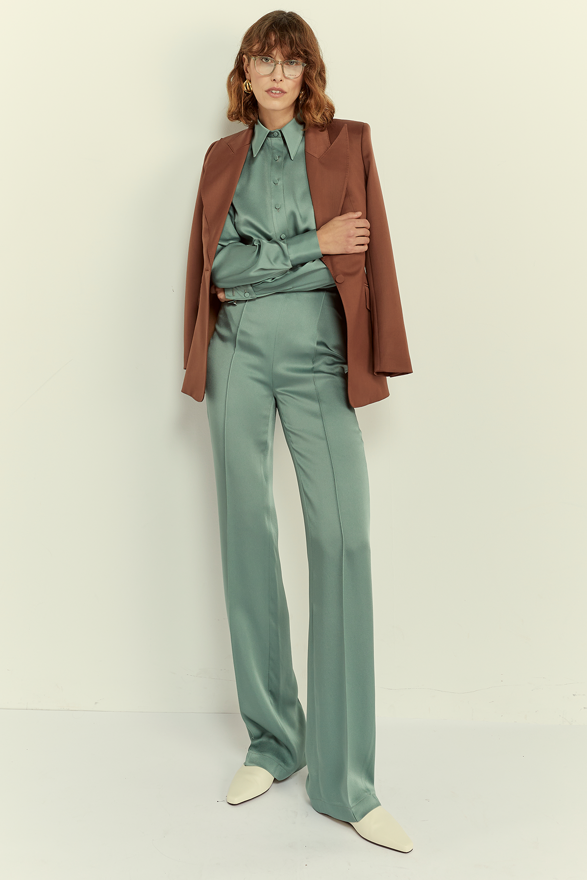 SHIRT NO.390 IN KASHMIR GREEN